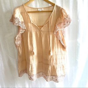 Gap Blush Pink Blouse Size XL